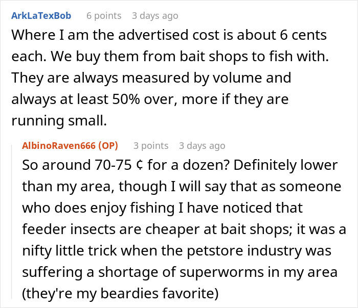 Karen Insists Pet Store Worker Must Count Each Live Cricket, They Maliciously Comply And She Ends Up Leaving The Store Embarrassed Karen Insists Pet Store Worker Must Count Each Live Cricket, They Maliciously Comply And She Ends Up Leaving The Store Embarrassed