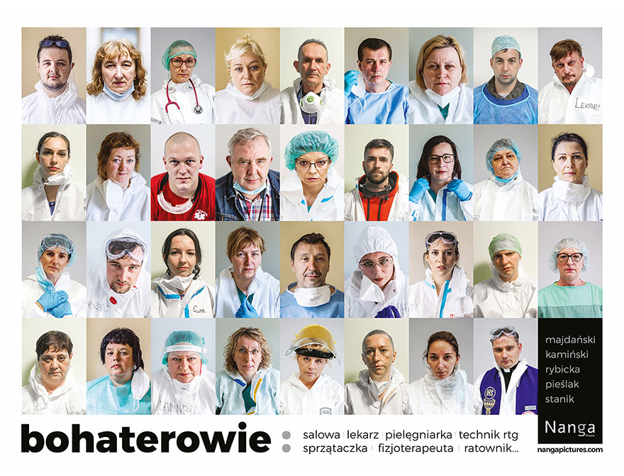 35 Portraits Of Medical And Non-Medical Personnel Who Fought The Covid-19 Pandemic That We Turned Into A Billboard In The Center Of Warsaw