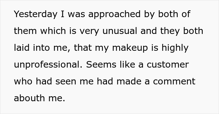 “My Confidence Was Skyrocketing”: Mechanic Starts Wearing Makeup At Work, Front Desk Coworkers Have A Problem With It “My Confidence Was Skyrocketing”: Mechanic Starts Wearing Makeup At Work, Front Desk Coworkers Have A Problem With It