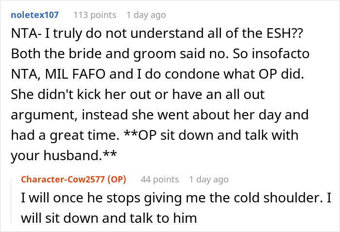 Bride Furious With MIL For Going Against The ‘No Speech’ Rule At Wedding And Ignores Her, Drama Ensues