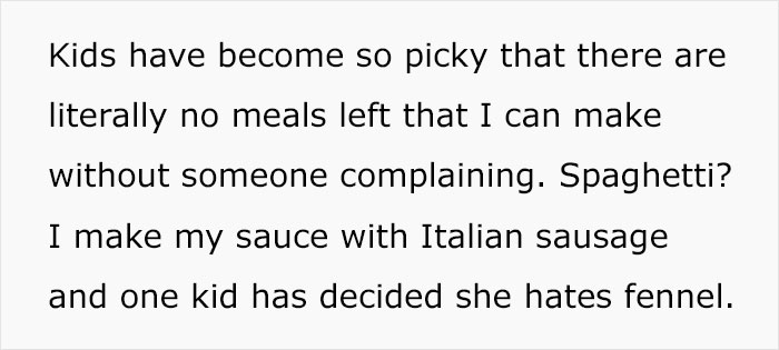 Dad Is Sick And Tired Of Constant Complaints From Picky-Eater Children, Figures Out A Way To Make Them Change Their Tune Dad Is Sick And Tired Of Constant Complaints From Picky-Eater Children, Figures Out A Way To Make Them Change Their Tune