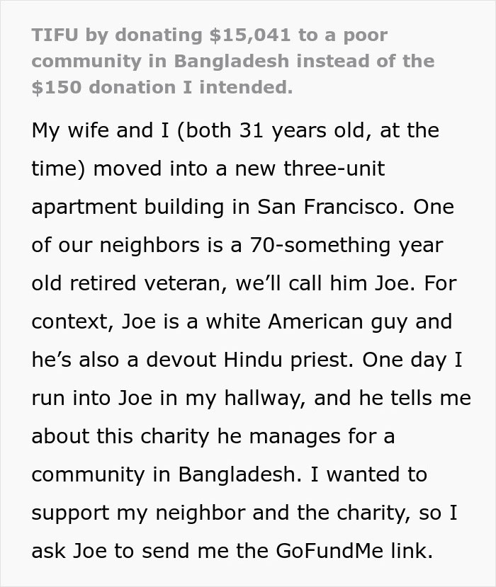 Guy Accidentally Sends A Poor Community A $15,041 Donation Instead of $150, Chaos Ensues Guy Accidentally Sends A Poor Community A $15,041 Donation Instead of $150, Chaos Ensues