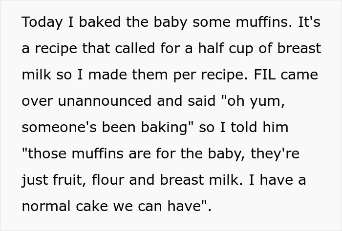 Man Gets Banned From Daughter-In-Law’s House After Eating A Muffin Made With Her Breast Milk Man Gets Banned From Daughter-In-Law’s House After Eating A Muffin Made With Her Breast Milk