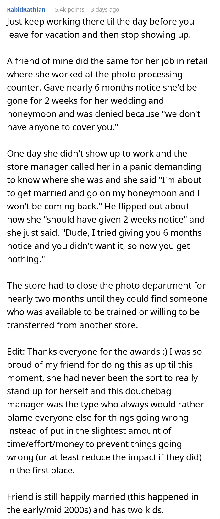 Part-Time Worker Gets Disappointed As Higher-Ups Declined His Leave For An Incredible Opportunity To Go Abroad, Decides To Be A ‘No Show’ Part-Time Worker Gets Disappointed As Higher-Ups Declined His Leave For An Incredible Opportunity To Go Abroad, Decides To Be A ‘No Show’