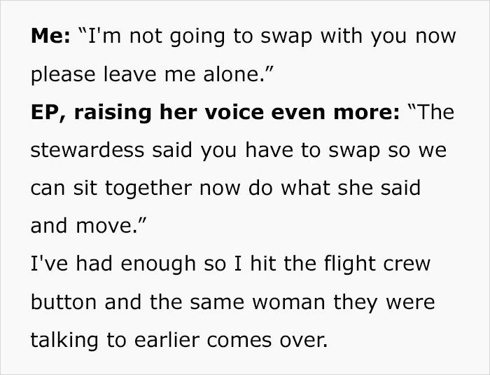 “I’m A Parent, So I Have To Save Money. Now Swap Seats”: Entitled Mother Left Fuming After Man Who Paid Extra For Their Plane Seat Refuses To Move “I’m A Parent, So I Have To Save Money. Now Swap Seats”: Entitled Mother Left Fuming After Man Who Paid Extra For Their Plane Seat Refuses To Move