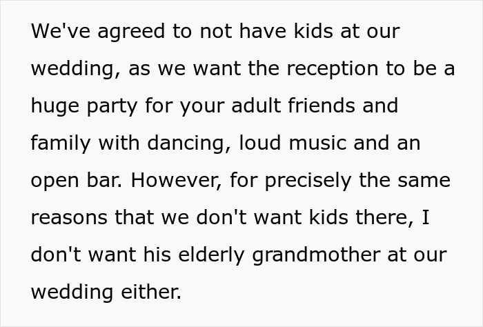 “I Am The Bride After All”: Woman Doesn’t Want Fiancé’s Grandma At Her Wedding, Starts A Drama “I Am The Bride After All”: Woman Doesn’t Want Fiancé’s Grandma At Her Wedding, Starts A Drama