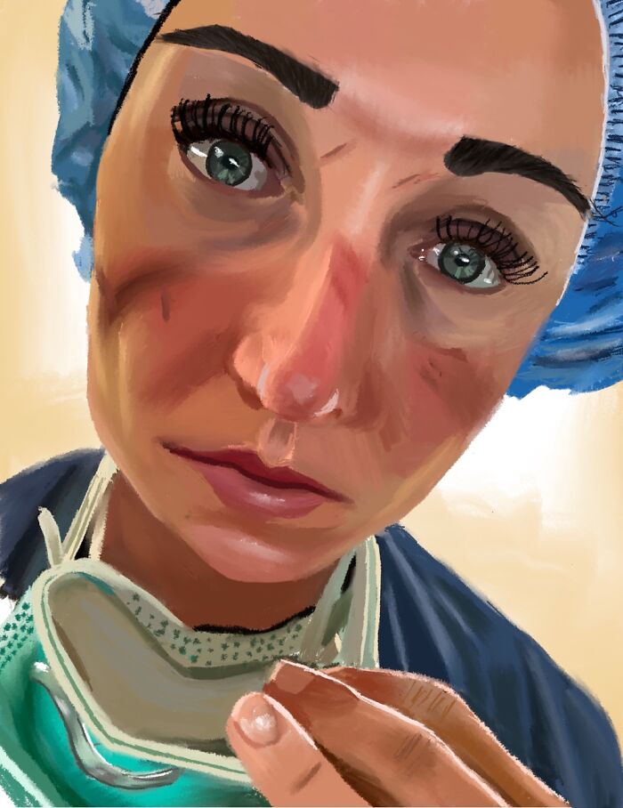 “Battle Scars”: I Drew Portraits Of Doctors And Nurses During The Covid Epidemic