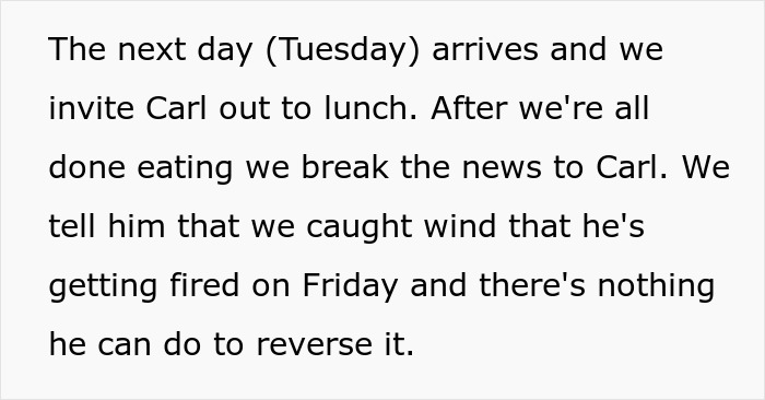 “Lesson Officially Learned”: Employee Shares Why You Should Never Warn Your Coworkers About Them Getting Fired “Lesson Officially Learned”: Employee Shares Why You Should Never Warn Your Coworkers About Them Getting Fired