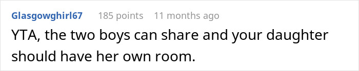 “She Threw A Fit”: Dad Tells 12-Year-Old She’ll Have To Give Up Her Room And Move In With A 4-Year-Old, Looks For Validation Online But Gets Called Out Instead “She Threw A Fit”: Dad Tells 12-Year-Old She’ll Have To Give Up Her Room And Move In With A 4-Year-Old, Looks For Validation Online But Gets Called Out Instead