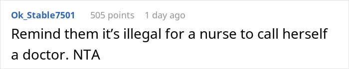 Plastic Surgeon Has Enough Of Aunt Bashing Her Profession And Idolizing Her Nurse Daughter, Viciously Mocks Both Of Them Plastic Surgeon Has Enough Of Aunt Bashing Her Profession And Idolizing Her Nurse Daughter, Viciously Mocks Both Of Them