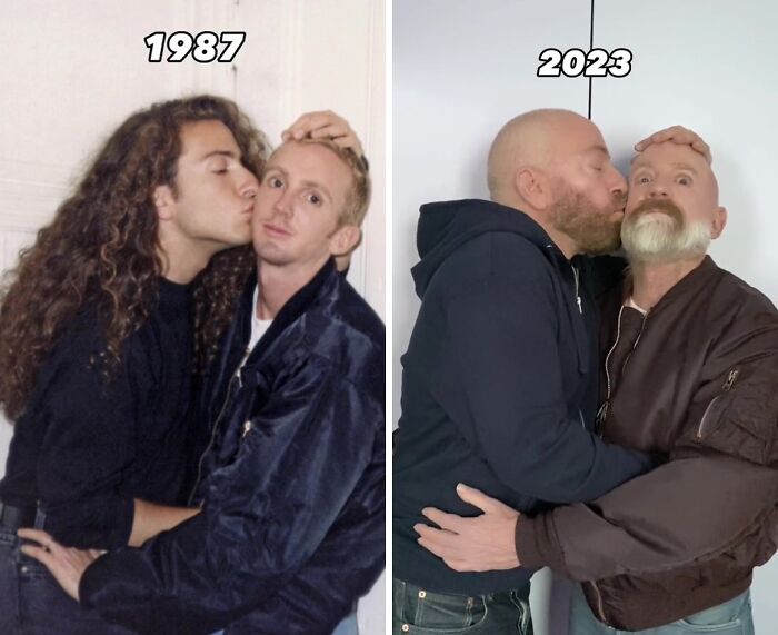 Gay Couple Recreates 30 Photos From The ’80s And ’90s, And The Internet Is Going Crazy Gay Couple Recreates 30 Photos From The ’80s And ’90s, And The Internet Is Going Crazy