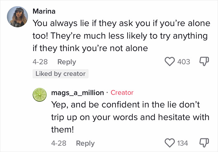 TikTok User Says The Most Powerful Tool Against Creepy Men Is Your Body Language, And 18 Others Chime In With Their Tips TikTok User Says The Most Powerful Tool Against Creepy Men Is Your Body Language, And 18 Others Chime In With Their Tips