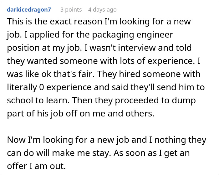 “They Refused To Believe I Had Left”: Person Quits Their Job After The Guy They Trained Gets Promoted Instead Of Them “They Refused To Believe I Had Left”: Person Quits Their Job After The Guy They Trained Gets Promoted Instead Of Them