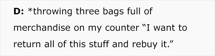 “It Was A Good Day To Be Retail”: Cashier Beats Rude Karen At Her Own Game Through Malicious Compliance “It Was A Good Day To Be Retail”: Cashier Beats Rude Karen At Her Own Game Through Malicious Compliance