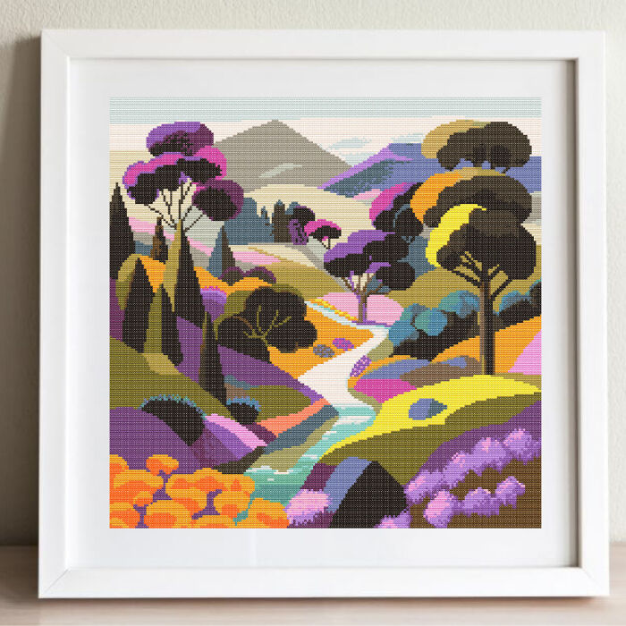 15 Simple Cross-Stitch Patterns Of Various Landscapes