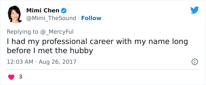 “I’d Really Like To Hear The Reasoning Behind Women Who Won’t Take Their Husband’s Last Name” (28 Answers) “I’d Really Like To Hear The Reasoning Behind Women Who Won’t Take Their Husband’s Last Name” (28 Answers)