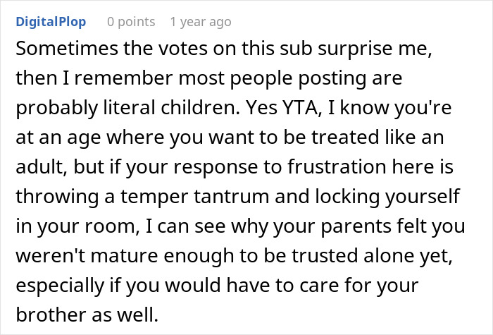 “I Have To Be In Bed By 10”: Strict Babysitter’s Rules Push 16-Year-Old Teen To Rebel, He Wonders If He Took It Too Far “I Have To Be In Bed By 10”: Strict Babysitter’s Rules Push 16-Year-Old Teen To Rebel, He Wonders If He Took It Too Far