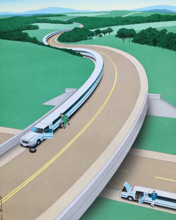 30 Illustrations Infused With Dark Humor And Optimism By Guy Billout (New Pics) 30 Illustrations Infused With Dark Humor And Optimism By Guy Billout (New Pics)