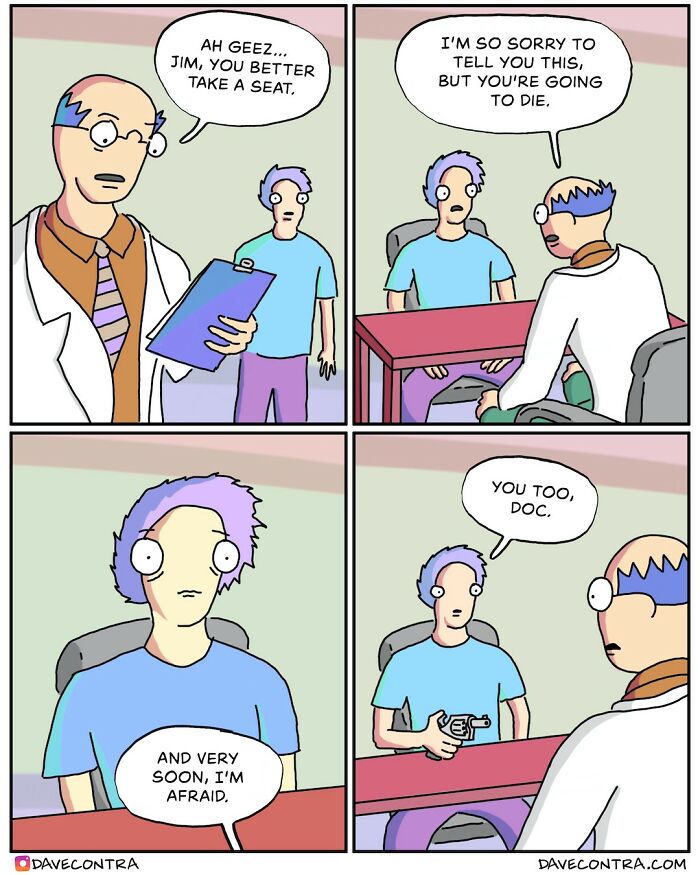 This Artist Creates Dark Humor Comics With Unexpected Twists And Here Are His 40 Recent Works