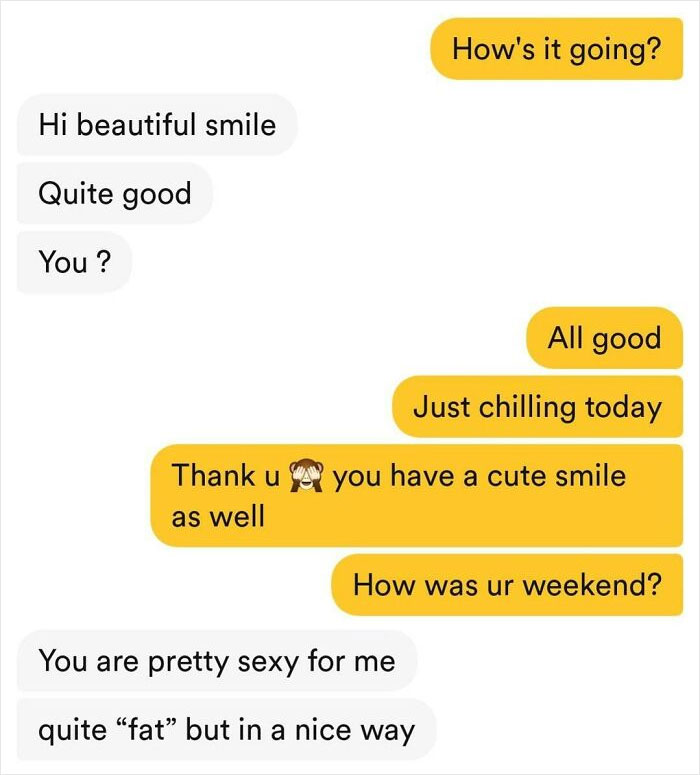 30 Of The Most Unhinged Bumble Conversations Ever Screenshotted (New Pics) 30 Of The Most Unhinged Bumble Conversations Ever Screenshotted (New Pics)
