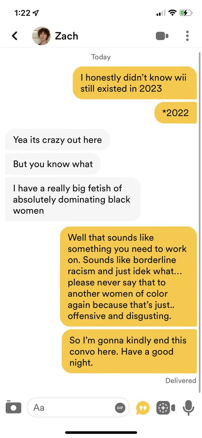 30 Of The Most Unhinged Bumble Conversations Ever Screenshotted (New Pics) 30 Of The Most Unhinged Bumble Conversations Ever Screenshotted (New Pics)