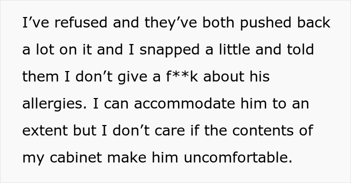 “Am I A Jerk For Telling My Roommate That I Don&rsquo;t Give A [Damn] About Her Boyfriend’s Allergies?”