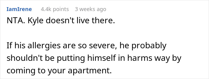 “Am I A Jerk For Telling My Roommate That I Don&rsquo;t Give A [Damn] About Her Boyfriend’s Allergies?”