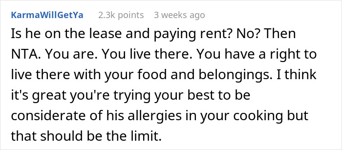 “Am I A Jerk For Telling My Roommate That I Don&rsquo;t Give A [Damn] About Her Boyfriend’s Allergies?”