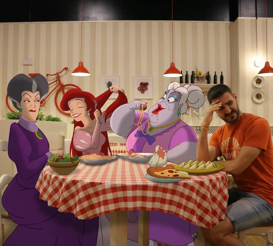 Guy Proves There’s No Limit To Creativity By Photoshopping Classic Disney Characters Into His Everyday Life (21 New Pics) Guy Proves There’s No Limit To Creativity By Photoshopping Classic Disney Characters Into His Everyday Life (21 New Pics)