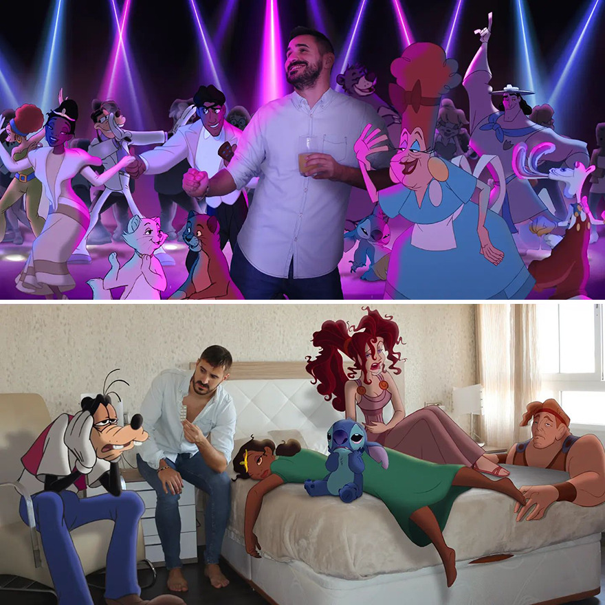 Guy Proves There’s No Limit To Creativity By Photoshopping Classic Disney Characters Into His Everyday Life (21 New Pics) Guy Proves There’s No Limit To Creativity By Photoshopping Classic Disney Characters Into His Everyday Life (21 New Pics)