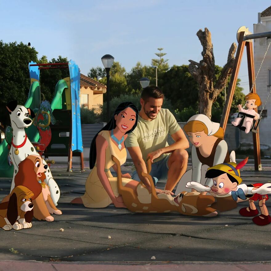 Guy Proves There’s No Limit To Creativity By Photoshopping Classic Disney Characters Into His Everyday Life (21 New Pics) Guy Proves There’s No Limit To Creativity By Photoshopping Classic Disney Characters Into His Everyday Life (21 New Pics)