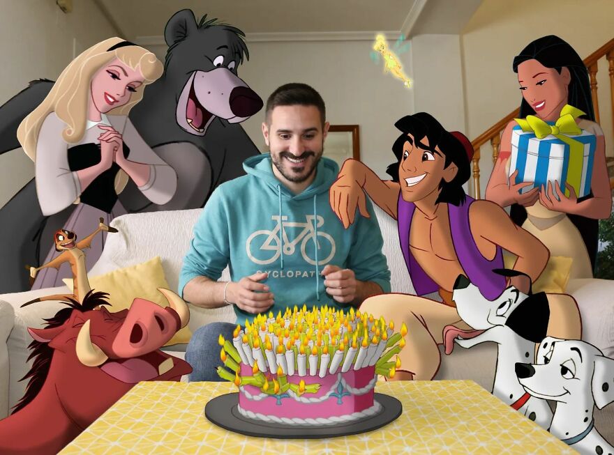 Guy Proves There’s No Limit To Creativity By Photoshopping Classic Disney Characters Into His Everyday Life (21 New Pics) Guy Proves There’s No Limit To Creativity By Photoshopping Classic Disney Characters Into His Everyday Life (21 New Pics)
