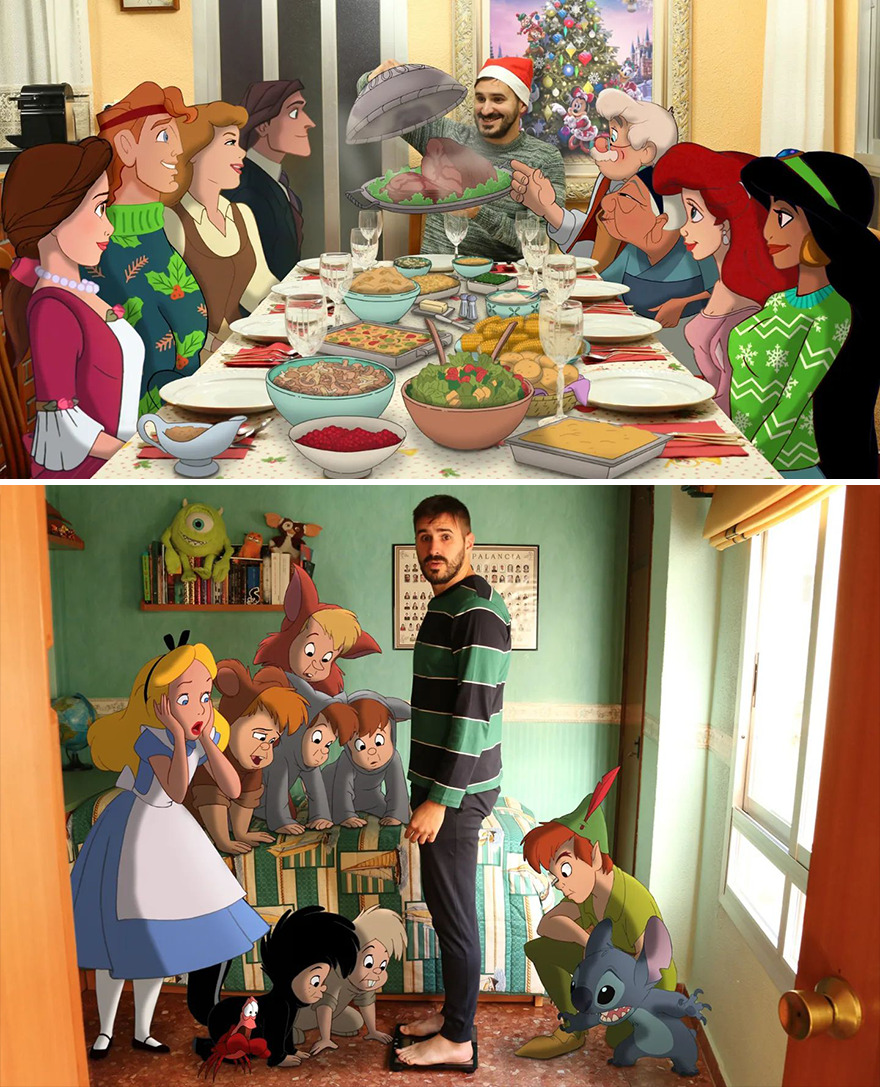 Guy Proves There’s No Limit To Creativity By Photoshopping Classic Disney Characters Into His Everyday Life (21 New Pics) Guy Proves There’s No Limit To Creativity By Photoshopping Classic Disney Characters Into His Everyday Life (21 New Pics)