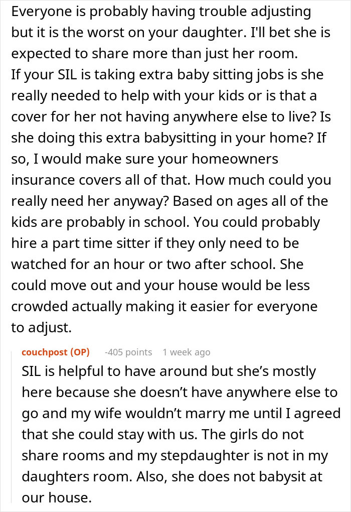 Mom Can’t Believe Her Husband Suggested Her Daughter Sleep On The Couch, While His Daughter Gets A Whole Room To Herself Mom Can’t Believe Her Husband Suggested Her Daughter Sleep On The Couch, While His Daughter Gets A Whole Room To Herself