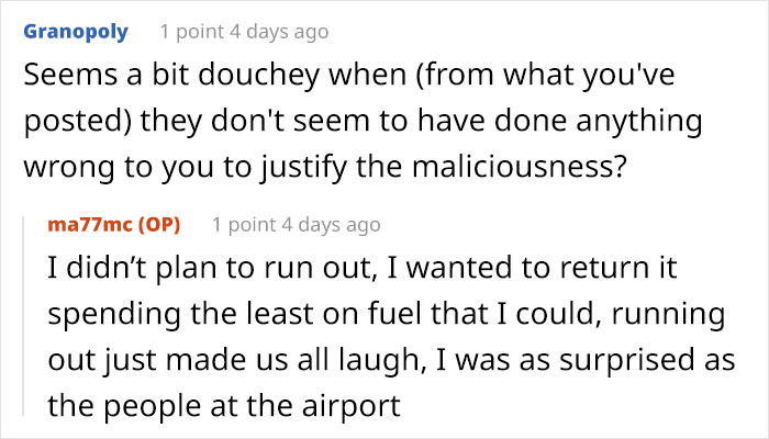 “Return The Car Empty. Done”: Guy Maliciously Complies With Car Rental’s Rules “Return The Car Empty. Done”: Guy Maliciously Complies With Car Rental’s Rules