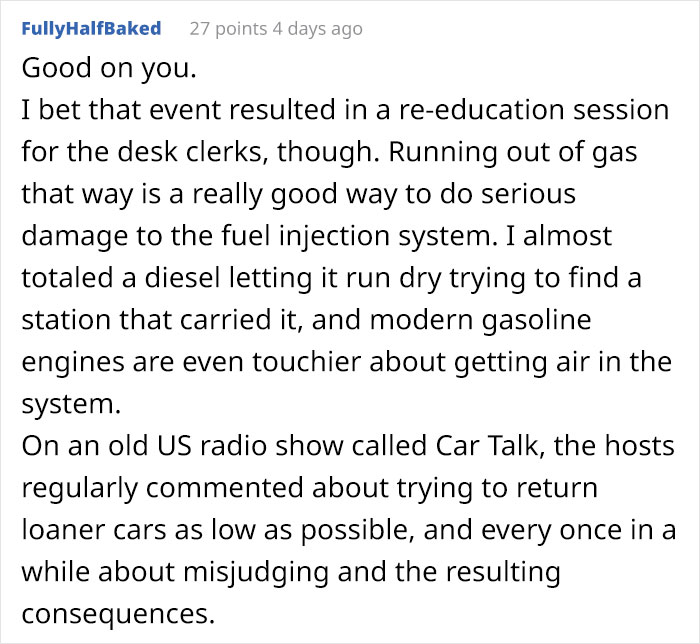 “Return The Car Empty. Done”: Guy Maliciously Complies With Car Rental’s Rules “Return The Car Empty. Done”: Guy Maliciously Complies With Car Rental’s Rules