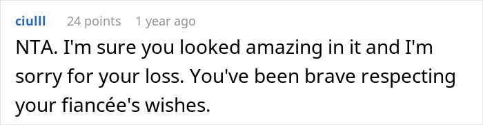 “[Am I The Jerk] For Ignoring What My Fianc&eacute;e’s Parents Wanted And Wore My Wedding Dress To Her Funeral?”