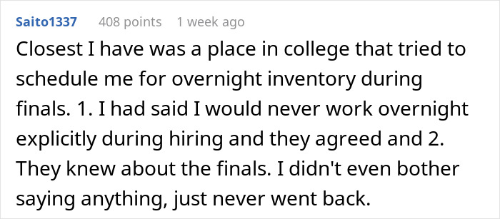 Grocery Store Manager Attempts To Introduce A ‘No Time Off On Weekends’ Policy, Worker Isn’t Happy With It At All And Quits Grocery Store Manager Attempts To Introduce A ‘No Time Off On Weekends’ Policy, Worker Isn’t Happy With It At All And Quits