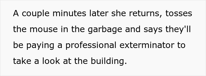 Maintenance Asks Tenant To Provide “Proof” Of Mouse Infestation By Bringing What They Catch To The Main Office, They Maliciously Comply