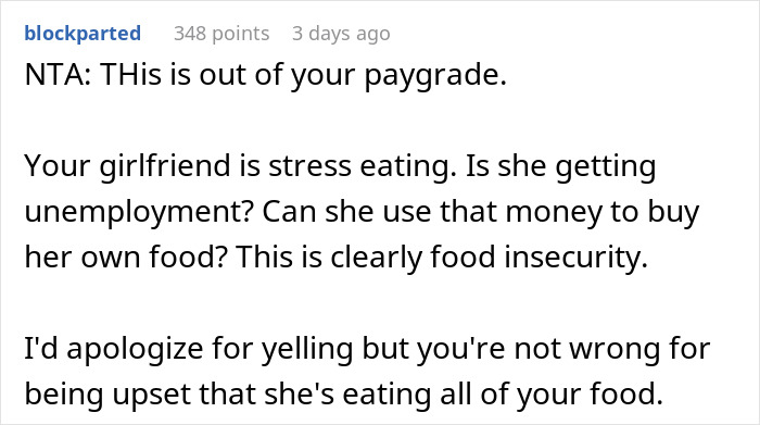 &#8220;She&#8217;ll Leave Me With Plain Crackers&#8221;: Guy Has To Go Hungry Because His Unemployed GF Eats Everything, He Finally Snaps