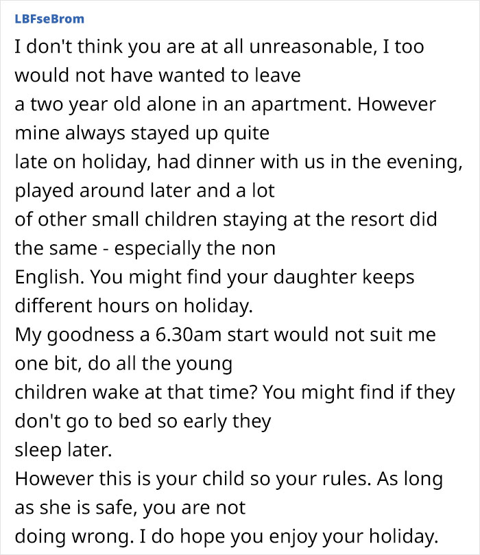 Mom Of A Toddler Gets Branded ‘Totally Unreasonable’ For Refusing To Leave Her To Sleep In A Room With A Separate Entrance Mom Of A Toddler Gets Branded ‘Totally Unreasonable’ For Refusing To Leave Her To Sleep In A Room With A Separate Entrance