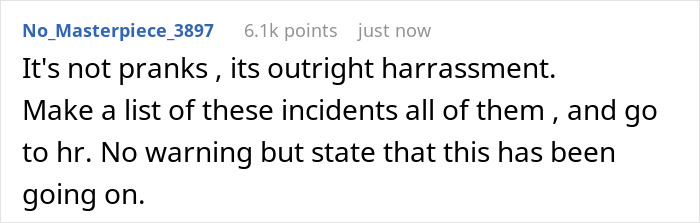 Woman Praised For Standing Up To Obnoxious Office Prankster Making Her “Lose Her Sanity” With All The Pranking