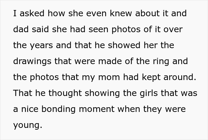 &ldquo;[Am I The Jerk] For Saying My Terminally Ill Stepsister Can&rsquo;t Have My Mom&rsquo;s Engagement Ring&rdquo;