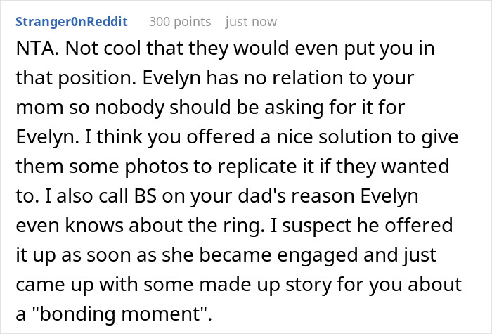 &ldquo;[Am I The Jerk] For Saying My Terminally Ill Stepsister Can&rsquo;t Have My Mom&rsquo;s Engagement Ring&rdquo;