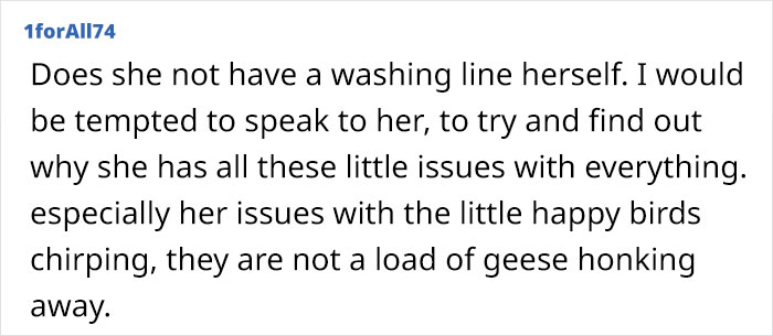 New Neighbor Causes Havoc In The Neighborhood By Complaining About Everything, From Hanging Laundry To People Cooking With Their Windows Open New Neighbor Causes Havoc In The Neighborhood By Complaining About Everything, From Hanging Laundry To People Cooking With Their Windows Open