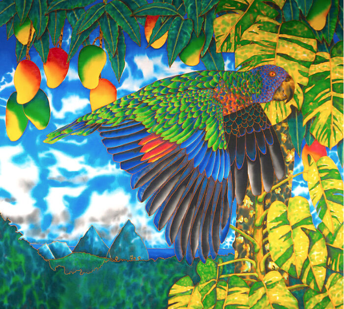 I Make Mango And Tropical-Inspired Drawings On Silk (7 Pics) I Make Mango And Tropical-Inspired Drawings On Silk (7 Pics)