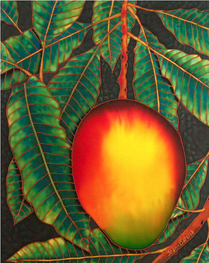 I Make Mango And Tropical-Inspired Drawings On Silk (7 Pics) I Make Mango And Tropical-Inspired Drawings On Silk (7 Pics)
