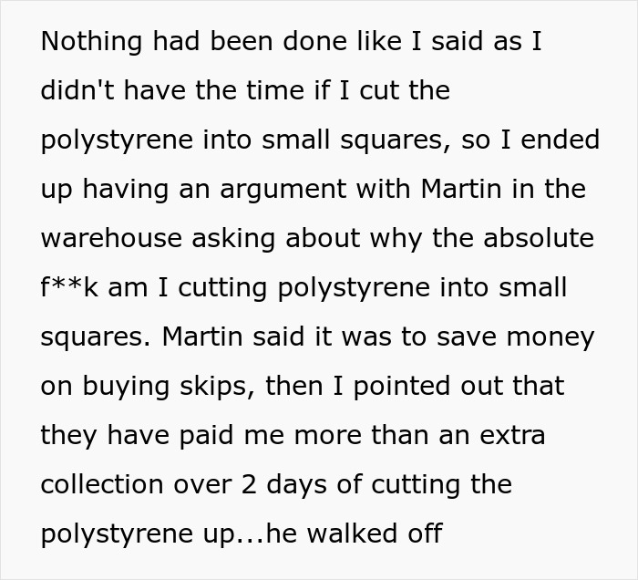 “I Took That Literally”: Core Worker Watches Company Go Into Chaos After Maliciously Complying With New Manager’s Demands “I Took That Literally”: Core Worker Watches Company Go Into Chaos After Maliciously Complying With New Manager’s Demands