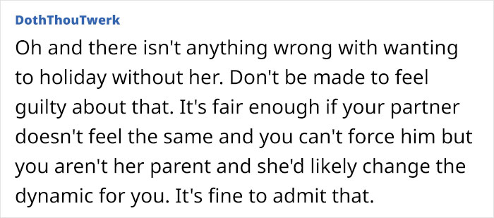 Woman Wonders If She’s Wrong For Not Wanting To Take Husband’s 8-Year-Old On Holiday While Taking Their Baby Son Woman Wonders If She’s Wrong For Not Wanting To Take Husband’s 8-Year-Old On Holiday While Taking Their Baby Son