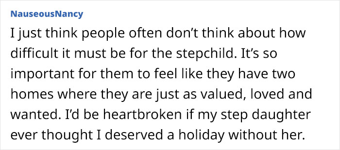 Woman Wonders If She’s Wrong For Not Wanting To Take Husband’s 8-Year-Old On Holiday While Taking Their Baby Son Woman Wonders If She’s Wrong For Not Wanting To Take Husband’s 8-Year-Old On Holiday While Taking Their Baby Son